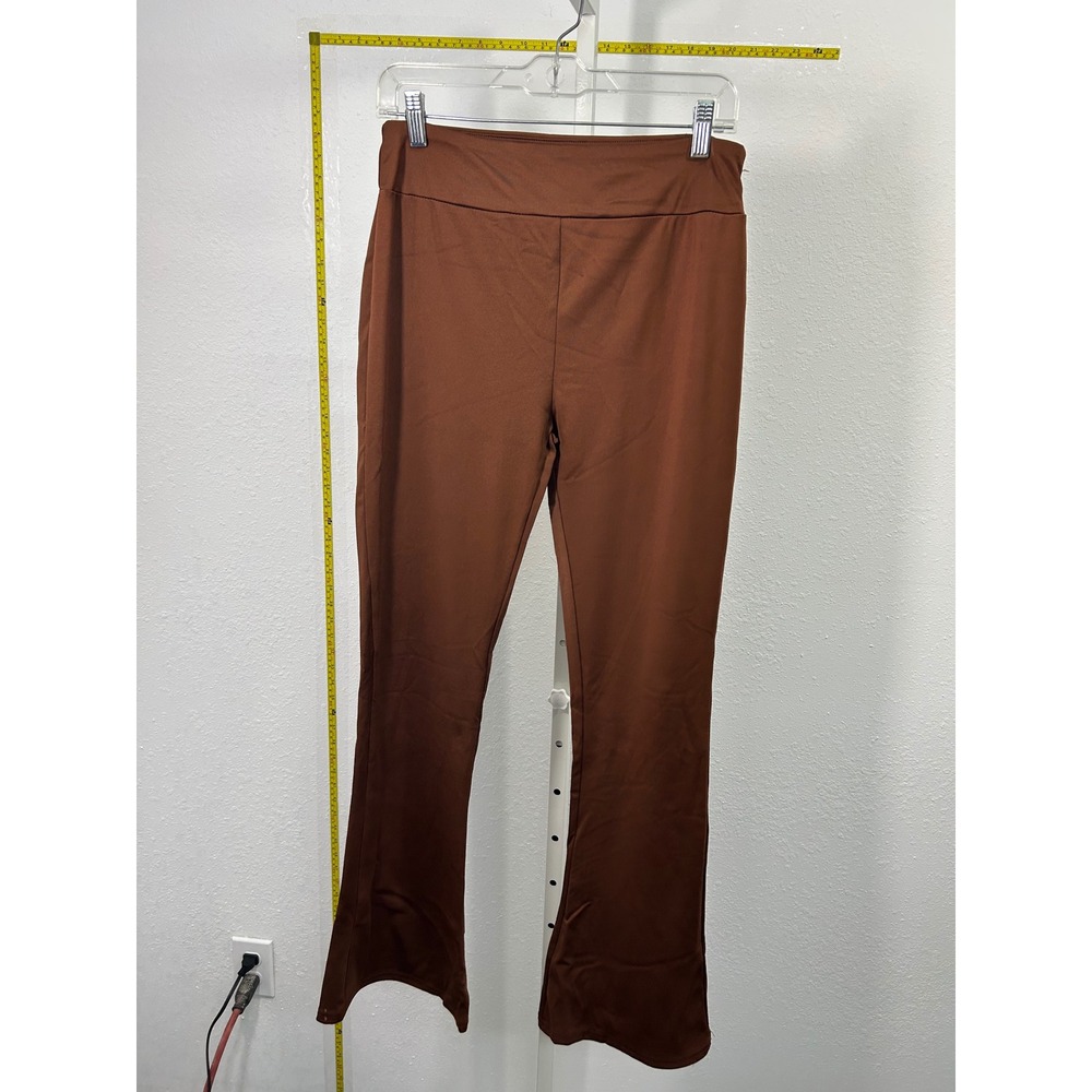 Series‎ 8 Fitness Brown Flare Leggings High Waisted Yoga Pants XL